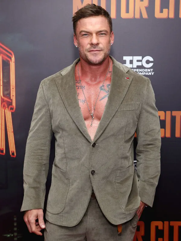 Motor City Movie Alan Ritchson Corduroy Blazer