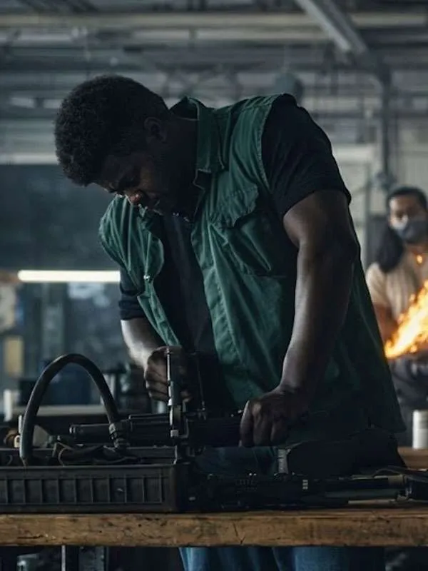 Lionel Boyce in action shot wearing Motor City Cotton Vest