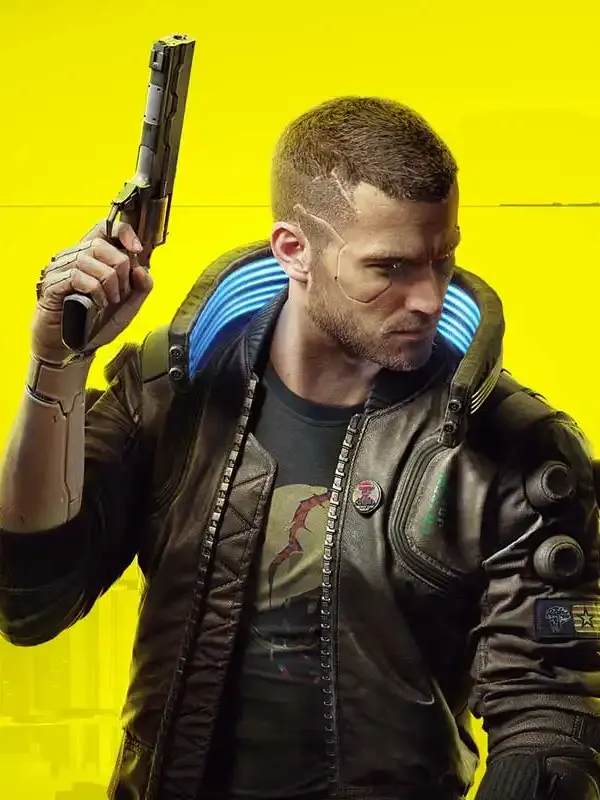 Cyberpunk 2077 Samurai Brown Leather Bomber Jacket - Image 2