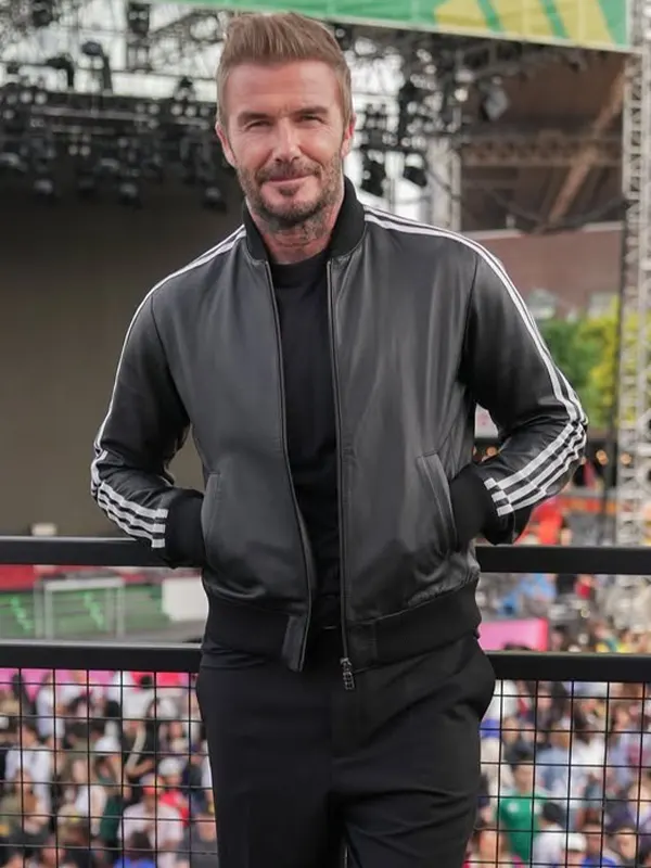 David Beckham World Cup 2026 Leather Track Jacket
