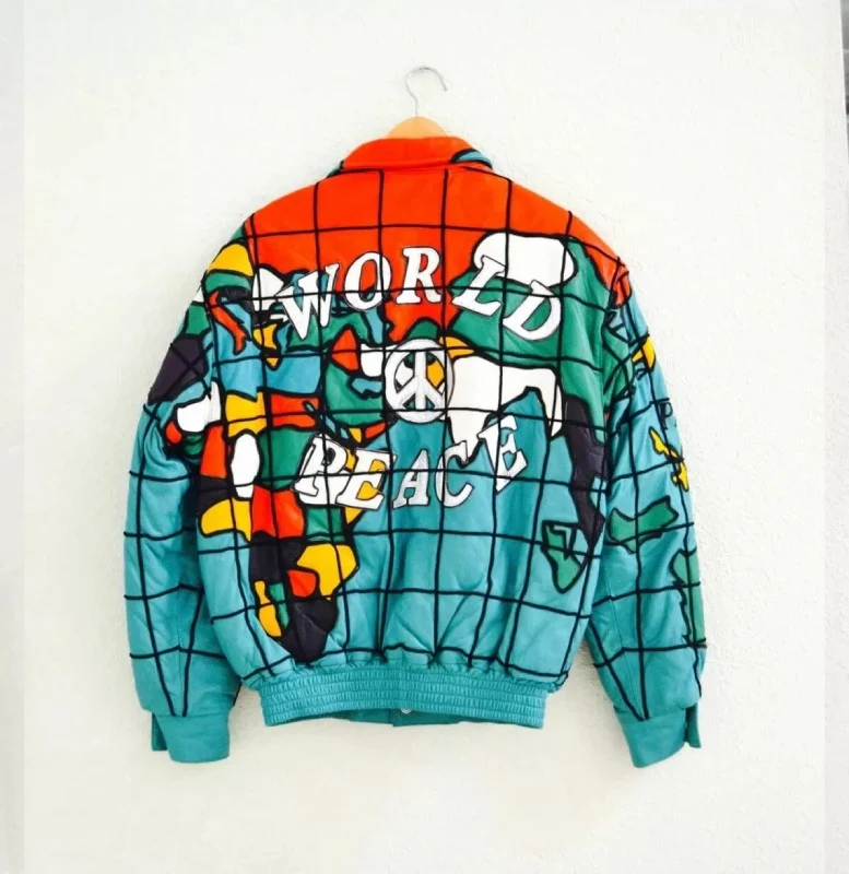 Jeff Hamilton Global Love World Peace Wool Jacket - Image 2
