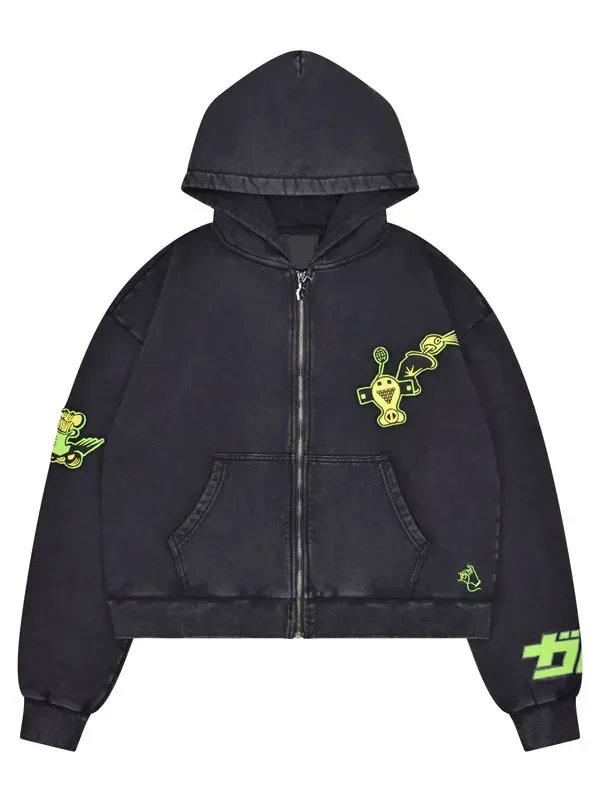 JSR Lime Green Patch Hooded Jacket