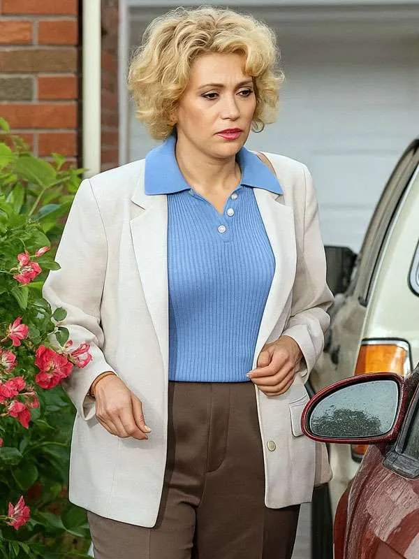 Paper Tiger Movie Scarlett Johansson White Cotton Blazer
