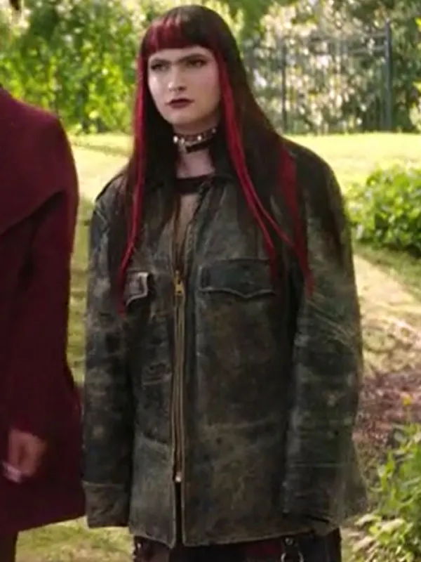 Roommates Ivy Auguste Distressed Leather Jacket