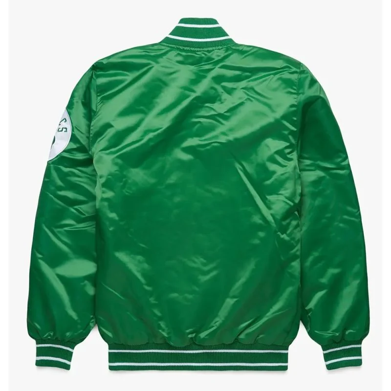 Starter Boston Celtics Green Satin Jacket - Image 2