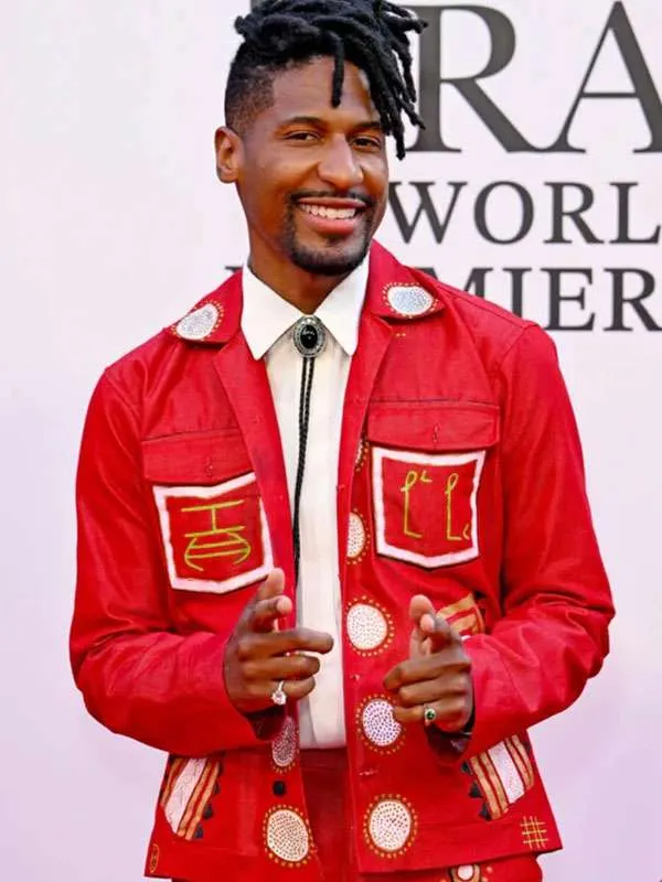 The Devil Wears Prada 2 Jon Batiste Red Leather Jacket