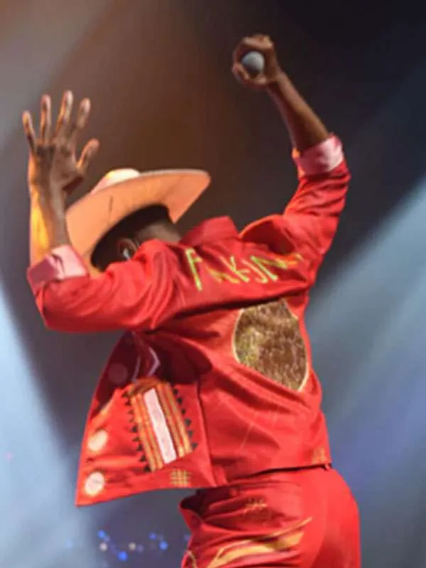 The Devil Wears Prada 2 Jon Batiste Red Leather Jacket - Image 2