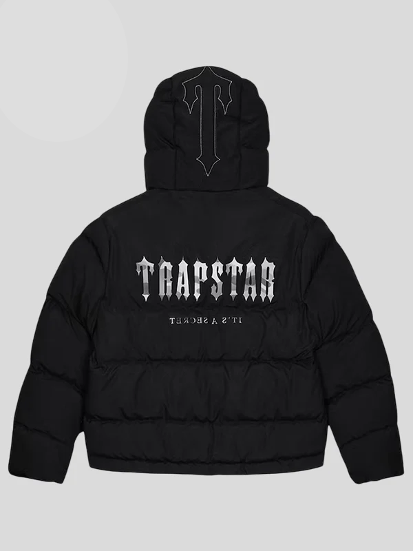 Trapstar London Iridescent Black Hooded Puffer Jacket - Image 2