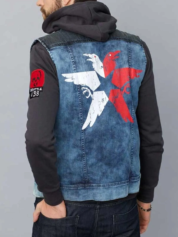 Infamous Second Son Delsin Rowe Denim Vest Jacket - Image 2