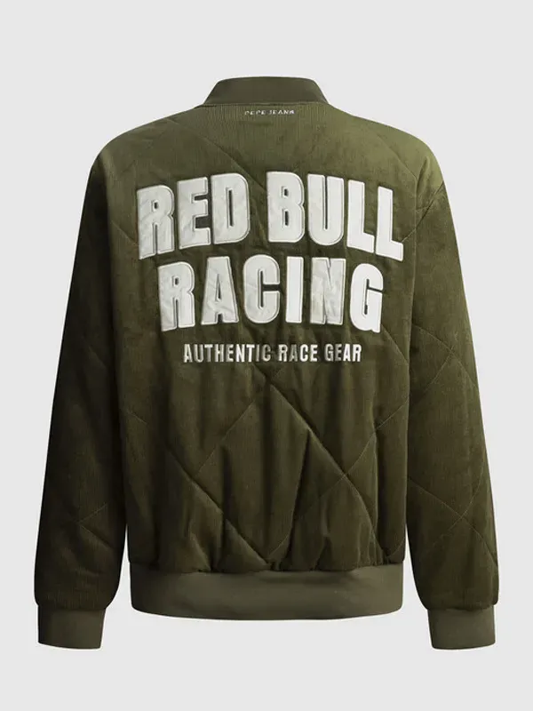Racing Team Red Bull Corduroy Quilted Bomber Jacket - Image 2